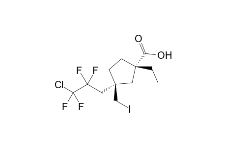 (1S,3S)-3-(3-Chloro-2,2,3,3-tetrafluoro-propyl)-1-ethyl-3-iodomethyl-cyclopentanecarboxylic acid