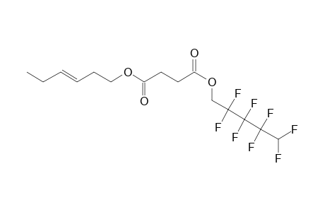 Succinic acid, 2,2,3,3,4,4,5,5-octafluoropentyl trans-hex-3-en-1-yl ester