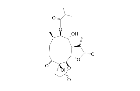 4.beta.,9.beta.-Dihydroxy-5.beta.,8.alpha.-bis(isobutyryloxy)-3-oxo-Germacran-7.beta.,12.alpha.-olide