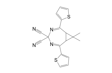 8,8-Dimethyl-2,6-di(thiophen-2-yl)-3,5-diazabicyclo[5.1.0]octa-2,5-diene-4,4-dicarbonitrile