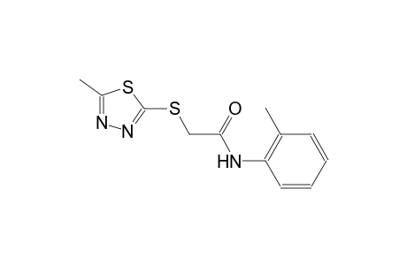 N-(2-methylphenyl)-2-[(5-methyl-1,3,4-thiadiazol-2-yl)sulfanyl]acetamide