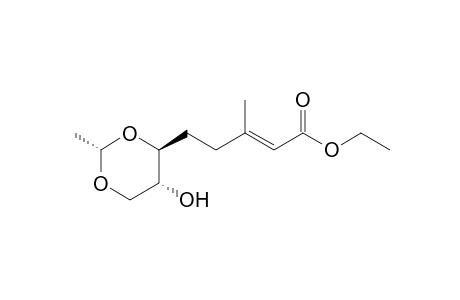 (2S,4S,5R)-(E)-2-Methyl-5-hydroxy-4-((3-methyl-2-pentenoic acid ethyl ester)-5-yl)-1,3-dioxane