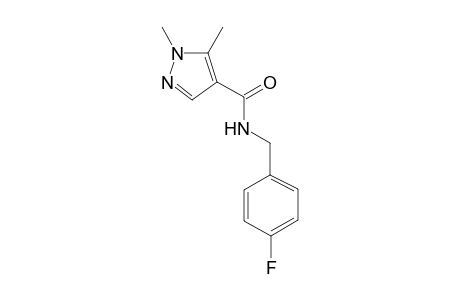 1H-Pyrazole-4-carboxamide, N-[(4-fluorophenyl)methyl]-1,5-dimethyl-
