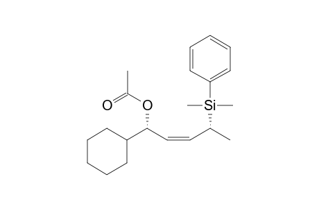 Acetic acid (Z)-(1S,4R)-1-cyclohexyl-4-(dimethyl-phenyl-silanyl)-pent-2-enyl ester