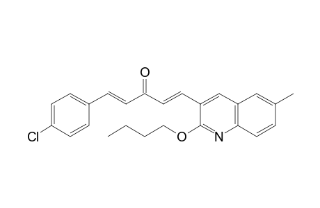 (1E,4E)-1-(2-Butoxy-6-methylquinolin-3-yl)-5-(4-chlorophenyl)-penta-1,4-dien-3-one