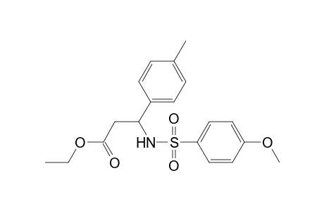 Ethyl 3-{[(4-methoxyphenyl)sulfonyl]amino}-3-(4-methylphenyl)propanoate