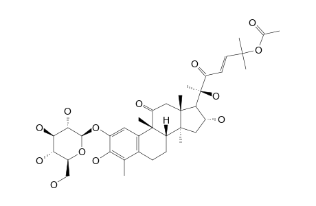 FEVICORDIN-A-GLUCOSIDE;25-ACETOXY2-(BETA-D-GLUCOPYRANOSYLOXY)-3,16-ALPHA,20-TRIHYDROXY-29-NORCUCURBITA-1,3,5(10)-TRIENE-11,22-DIONE