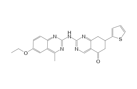2-[(6-ethoxy-4-methyl-2-quinazolinyl)amino]-7-(2-thienyl)-7,8-dihydro-5(6H)-quinazolinone
