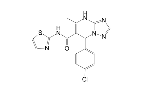 7-(4-chlorophenyl)-5-methyl-N-(1,3-thiazol-2-yl)-4,7-dihydro[1,2,4]triazolo[1,5-a]pyrimidine-6-carboxamide