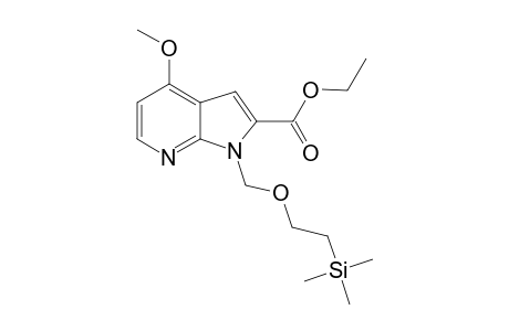 4-Methoxy-1-(2-trimethylsilylethoxymethyl)-2-pyrrolo[2,3-b]pyridinecarboxylic acid ethyl ester