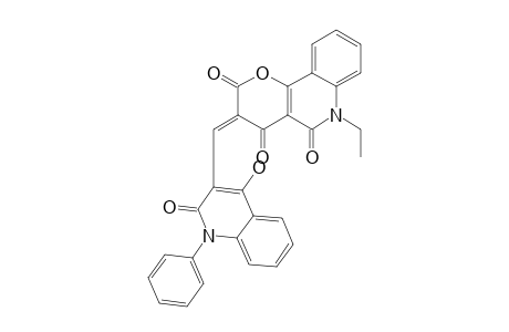 6-ETHYL-3-[(4-HYDROXY-1-PHENYL-2-OXO-102-DIDYDROQUINOLIN-3-YL)-METHYLIDENE]-2H-PYRANO-[3,2-C]-QUINOLINE-2,4,5(3H,6H)-TRIONE