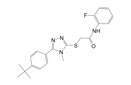 2-{[5-(4-tert-butylphenyl)-4-methyl-4H-1,2,4-triazol-3-yl]sulfanyl}-N-(2-fluorophenyl)acetamide