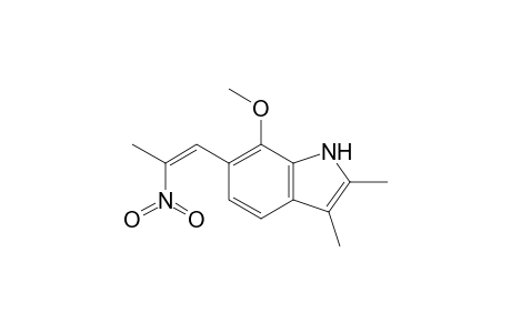 2,3-Dimethyl-6-(2'-nitro-1'-propenyl)-7-methoxy-indole