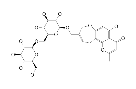 ERANTHY-BETA-GENTIOBIOSIDE;9[[(BETA-D-GENTIOBIOSYL)-OXY]-METHYL]-8,11-DIHYDRO-5-HYDROXY-2-METHYL-4H-PYRANO-[2,3-G]-[1]-BENZOXEPIN-4-ONE