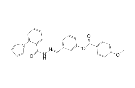 3-((E)-{2-[2-(1H-pyrrol-1-yl)benzoyl]hydrazono}methyl)phenyl 4-methoxybenzoate