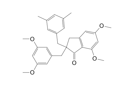 2-(3,5-dimethoxybenzyl)-2-(3,5-dimethylbenzyl)2,3-dihydro-5,7-dimethoxy-1H-indene-1-one