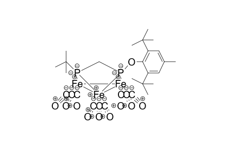 Iron, [.mu.3-[2,6-bis(1,1-dimethylethyl)-4-methylphenyl[[(1,1-dimethylethyl)phosphino]methyl]phosphinito(2-)-P:P,P':P']]nonacarbonyltri-, triangulo