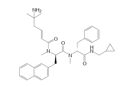 (E)-5-amino-N-[(1R)-2-[[(1R)-1-benzyl-2-(cyclopropylmethylamino)-2-keto-ethyl]-methyl-amino]-2-keto-1-(2-naphthylmethyl)ethyl]-N,5-dimethyl-hex-2-enamide