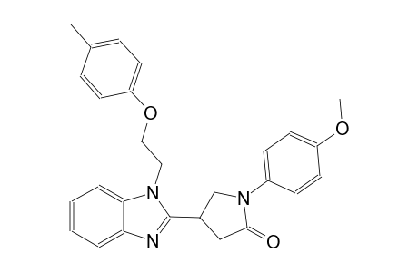 1-(4-methoxyphenyl)-4-{1-[2-(4-methylphenoxy)ethyl]-1H-benzimidazol-2-yl}-2-pyrrolidinone