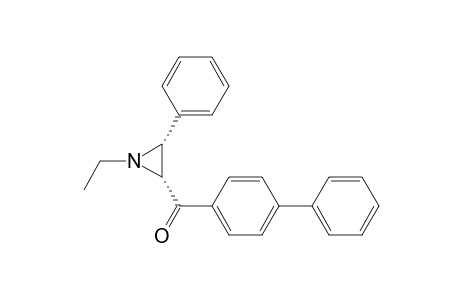 Methanone, [1,1'-biphenyl]-4-yl(1-ethyl-3-phenyl-2-aziridinyl)-, cis-