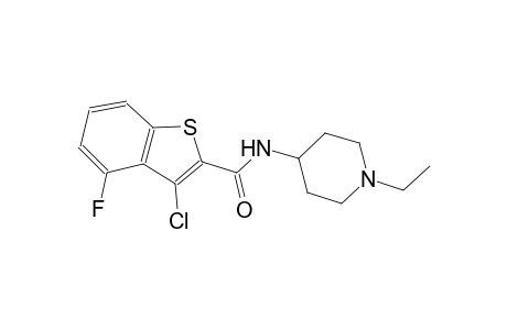 3-chloro-N-(1-ethyl-4-piperidinyl)-4-fluoro-1-benzothiophene-2-carboxamide