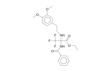 Ethyl 2-benzamido-2-(3,4-dimethoxyphenethylamino)-3,3,3-trifluoropropionate