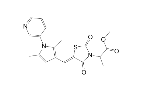 methyl 2-((5Z)-5-{[2,5-dimethyl-1-(3-pyridinyl)-1H-pyrrol-3-yl]methylene}-2,4-dioxo-1,3-thiazolidin-3-yl)propanoate