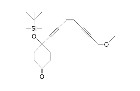 4-(7-Methoxy-hept-3(Z)-en-1,5-diyn-1-yl)-4-(T-butyl-dimethylsilyloxy)-cyclohexanone