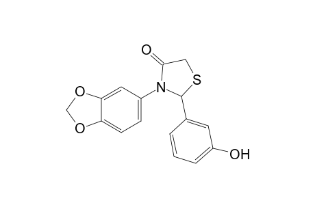 3-(Benzo[d][1,3]dioxol-5-yl)-2-(3-hydroxyphenyl)thiazolidin-4-one