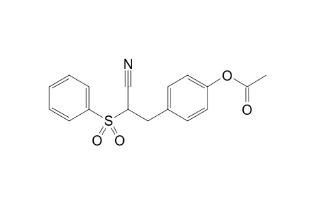 4-(2-Cyano-2-(phenylsulfonyl)ethyl)phenyl acetate