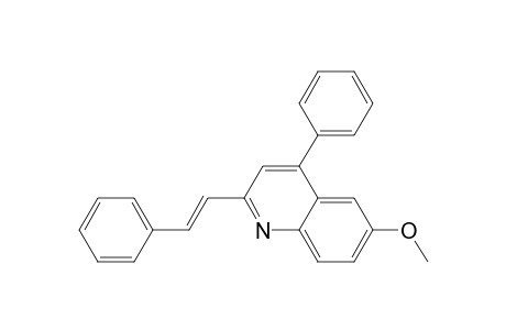 Quinoline, 6-methoxy-4-phenyl-2-(2-phenylethenyl)-