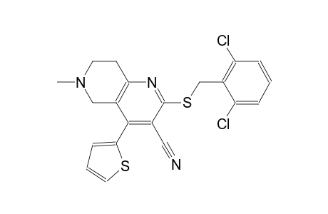 2-[(2,6-dichlorobenzyl)sulfanyl]-6-methyl-4-(2-thienyl)-5,6,7,8-tetrahydro[1,6]naphthyridine-3-carbonitrile