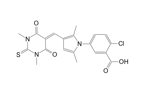 2-chloro-5-{3-[(1,3-dimethyl-4,6-dioxo-2-thioxotetrahydro-5(2H)-pyrimidinylidene)methyl]-2,5-dimethyl-1H-pyrrol-1-yl}benzoic acid