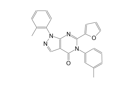 4H-pyrazolo[3,4-d]pyrimidin-4-one, 6-(2-furanyl)-1,5-dihydro-1-(2-methylphenyl)-5-(3-methylphenyl)-