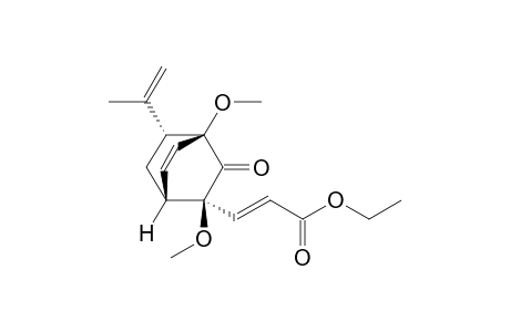 Ethyl (E)-3'-[(1.alpha.,2S*,4.alpha.,8R*)-8-Isopropenyl-2,4-dimethoxy-3-oxobicyclo[2.2.2]oct-5-en-2-yl]acrylate