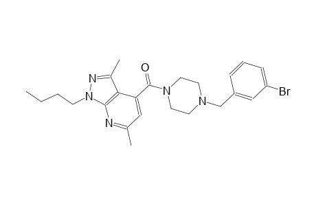 4-{[4-(3-bromobenzyl)-1-piperazinyl]carbonyl}-1-butyl-3,6-dimethyl-1H-pyrazolo[3,4-b]pyridine