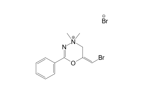 2-PHENYL-6-BROMOETHYLIDENE-4,4-DIMETHYL-5-H-1,3,4-OXADIAZINIUM_BROMIDE