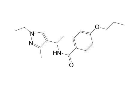 N-[1-(1-ethyl-3-methyl-1H-pyrazol-4-yl)ethyl]-4-propoxybenzamide