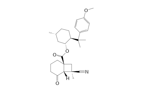 (1S,6S,7R)-(1R,2S,5R)-2-(2-(4-methoxyphenyl)propan-2-yl)-5-methylcyclo-hexyl7-cyano-7-methyl-5-oxobicyclo[4.2.0]octane-1-carboxylate)