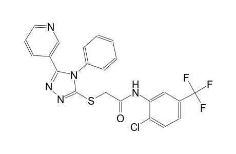N-[2-chloro-5-(trifluoromethyl)phenyl]-2-{[4-phenyl-5-(3-pyridinyl)-4H-1,2,4-triazol-3-yl]sulfanyl}acetamide