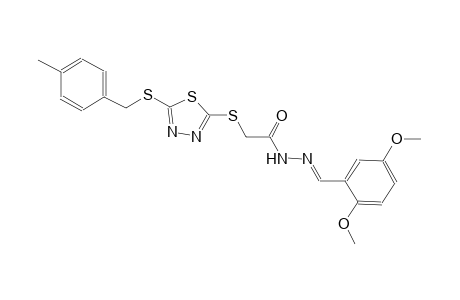 N'-[(E)-(2,5-dimethoxyphenyl)methylidene]-2-({5-[(4-methylbenzyl)sulfanyl]-1,3,4-thiadiazol-2-yl}sulfanyl)acetohydrazide