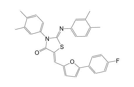 (2Z,5Z)-3-(3,4-dimethylphenyl)-2-[(3,4-dimethylphenyl)imino]-5-{[5-(4-fluorophenyl)-2-furyl]methylene}-1,3-thiazolidin-4-one