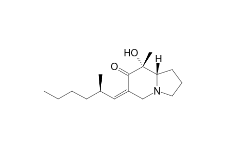 (8R,8aS)-8-Hydroxy-8-methyl-6-((Z)-2(R)-methylhexylidene)octahydroindolozin-7-one