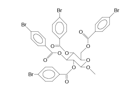 Methyl 2,3,4,6-tetrakis(O-[4-bromo-benzoyl]).beta.-D-glucopyranoside