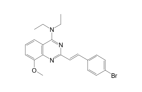 2-[2-(4-bromophenyl)ethenyl]-N,N-diethyl-8-methoxy-4-quinazolinamine