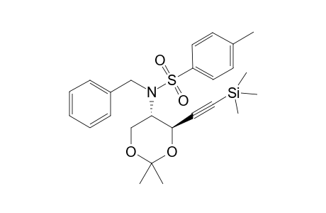 N-Benzyl-N-((4R*,5S*)-2,2-dimethyl-4-trimethylsilylethynyl[1,3]-dioxan-5-yl)-4-methylbenzenesulfonamide