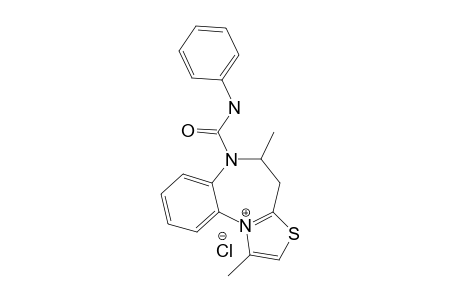 1,5-DIMETHYL-6-PHENYLAMINOCARBONYL-4H,5H,6H-THIAZOLO-[3,2-A]-[1,5]-BENZODIAZEPIN-11-IUM-CHLORIDE