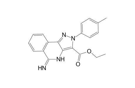 Ethyl-5-imino-2-p-tolyl-4,5-dihydro-2H-pyrazolo[4,3-c]isoquinoline-3-carboxylate