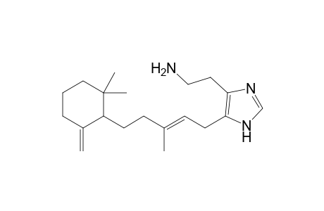 2-[5-[(E)-5-(2,2-dimethyl-6-methylene-cyclohexyl)-3-methyl-pent-2-enyl]-1H-imidazol-4-yl]ethanamine