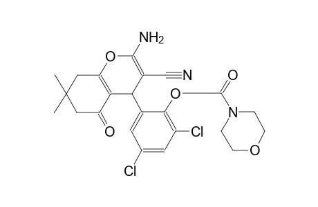 4-morpholinecarboxylic acid, 2-(2-amino-3-cyano-5,6,7,8-tetrahydro-7,7-dimethyl-5-oxo-4H-1-benzopyran-4-yl)-4,6-dichlorophenyl ester